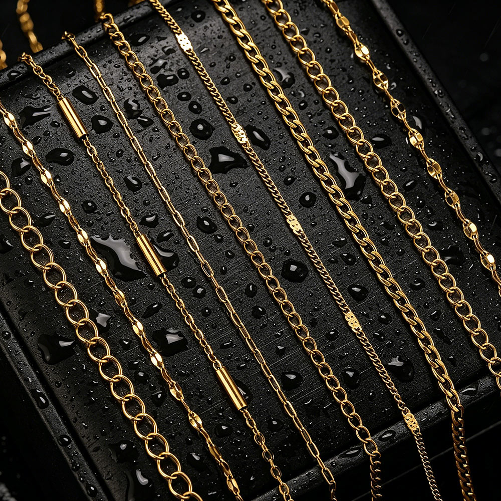 Men Accessories Chain - Chaînes croisées longues en acier inoxydable