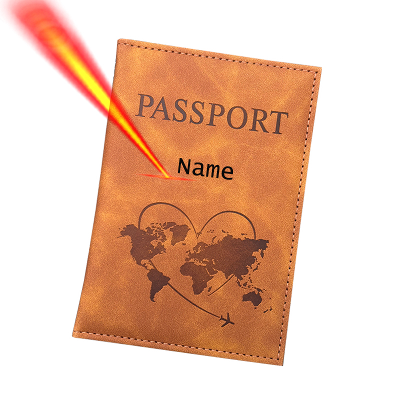 Men Accessories Name - Porte-passeport avec nom personnalisé, portefeuille de