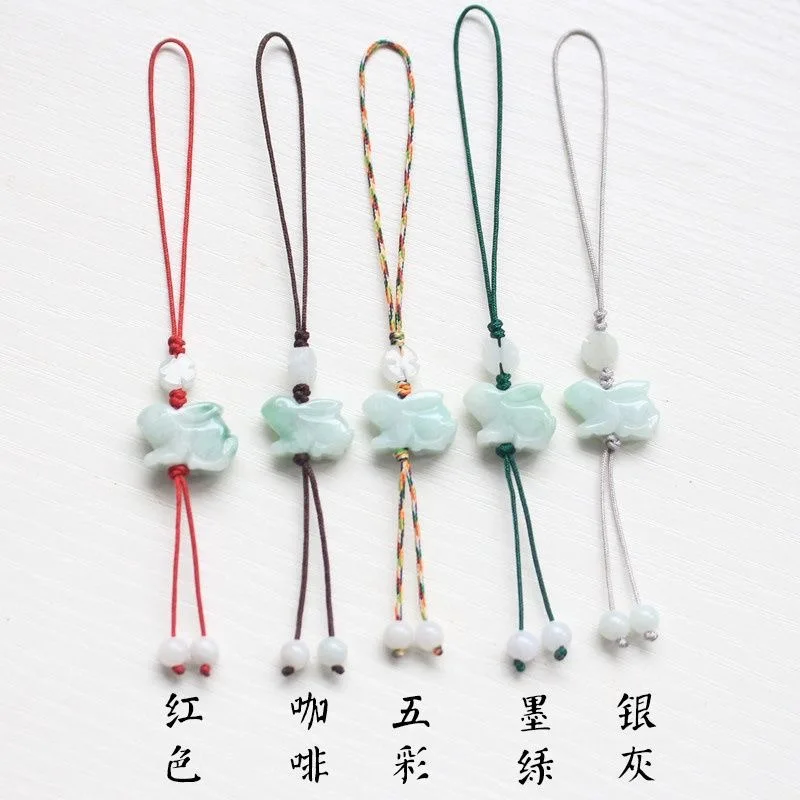 Men Accessories Chain - Personnalisation naturel émeraude lapin chinois bricolage