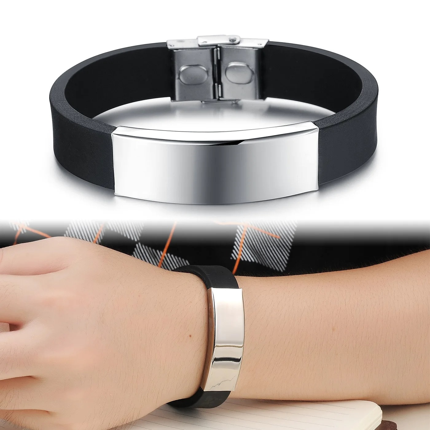 Bracelet Punk en Silicone pour - Men'S Accessories Luxury Brands avis et prix