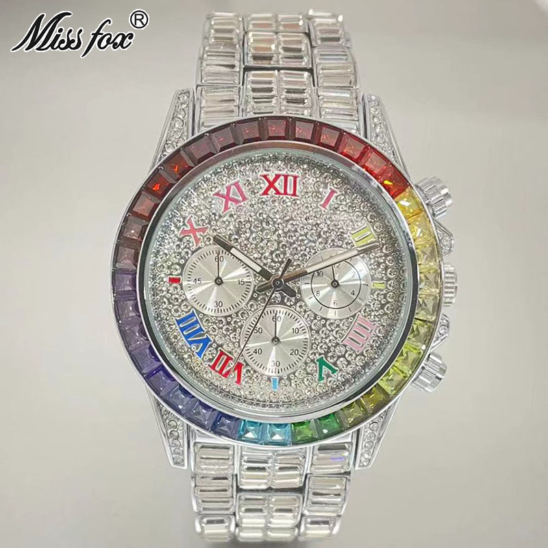 MISSFOX-Montre Glacée de Luxe  - Men'S Accessories Luxury Brands avis et prix