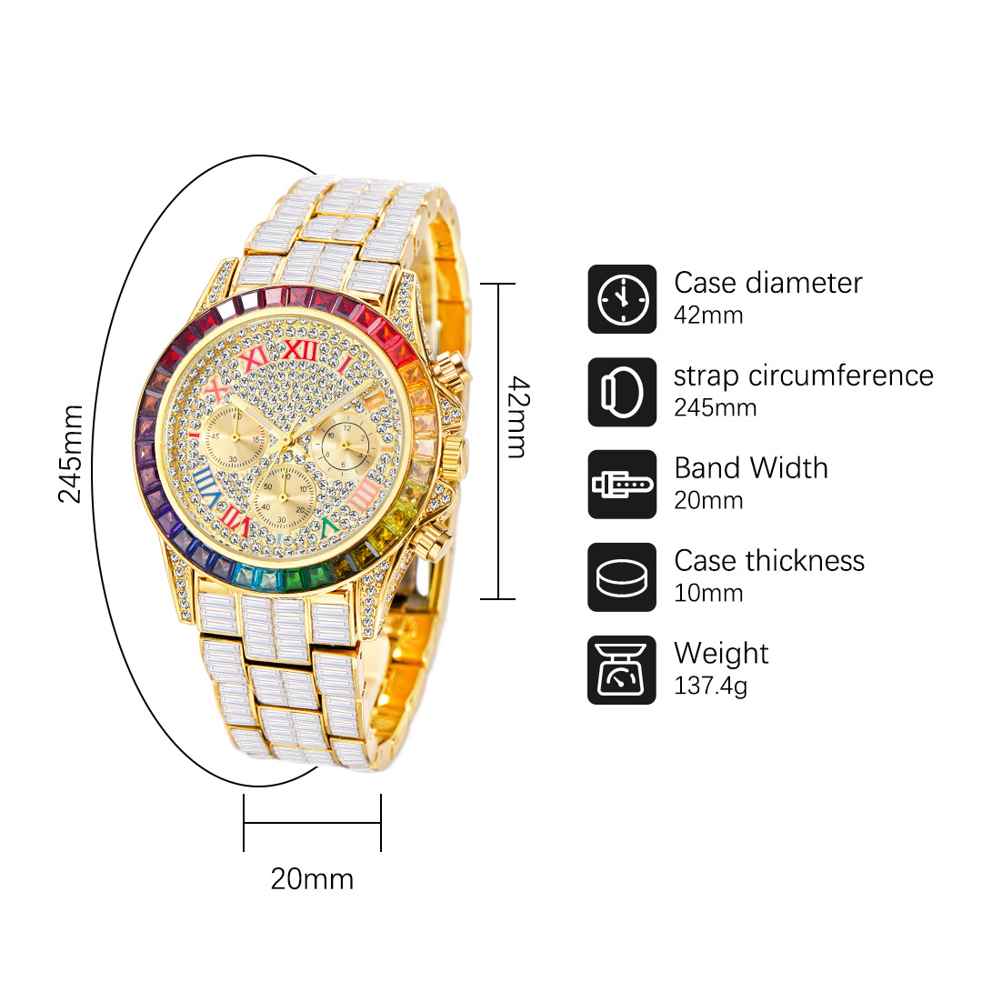 MISSFOX-Montre Glacée de Luxe  - Men'S Accessories Luxury Brands avis et prix