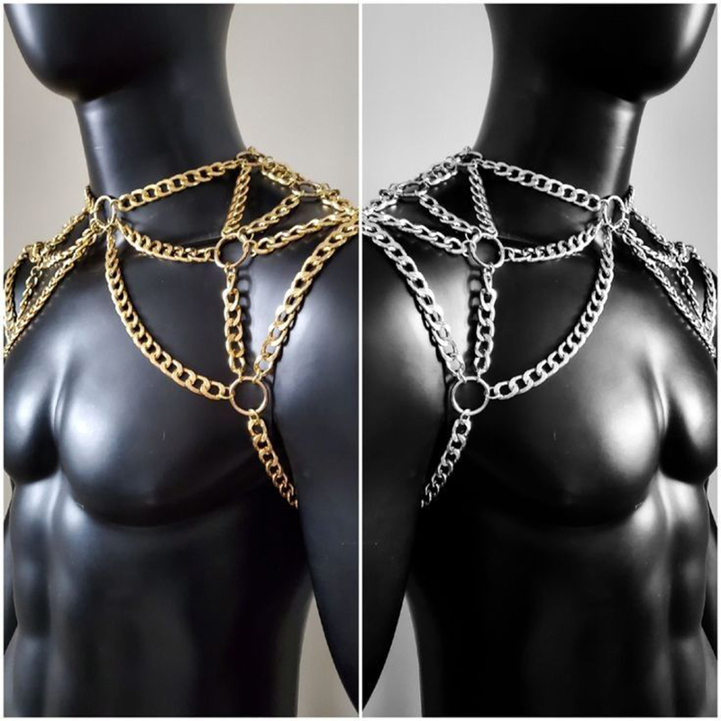 Punk hommes épaule corps chaîn - Men Accessories Chain avis et prix