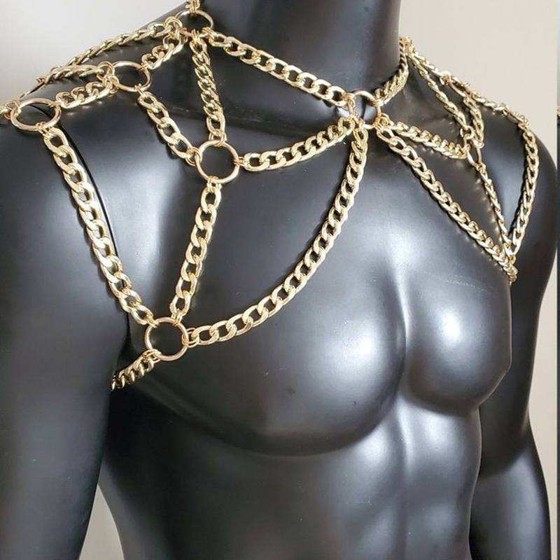 Punk hommes épaule corps chaîn - Men Accessories Chain avis et prix