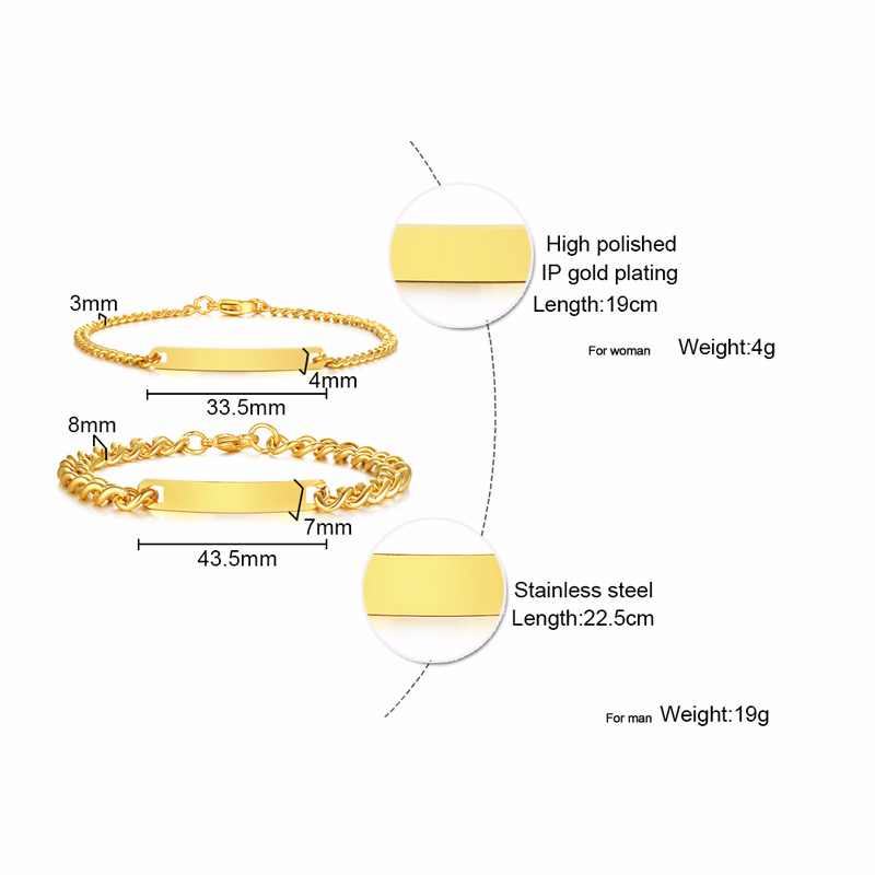 Bracelet en acier inoxydable a - Men Accessories Name avis et prix
