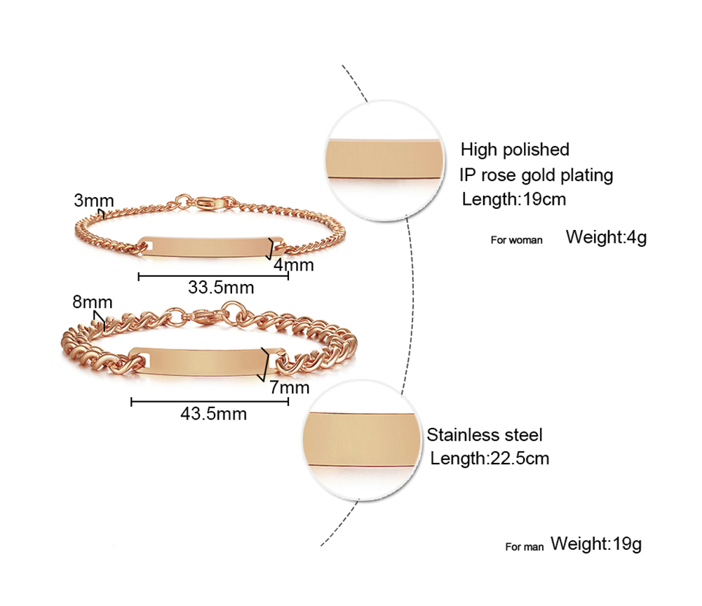 Bracelet en acier inoxydable a - Men Accessories Name avis et prix