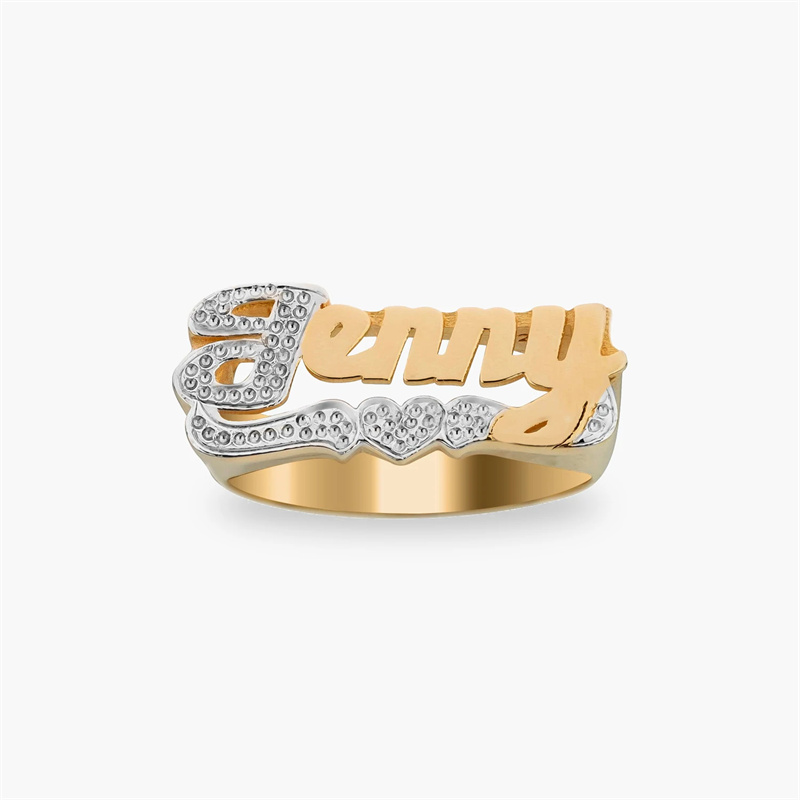 Bague en or 18 carats avec cœu - Men Accessories Name avis et prix