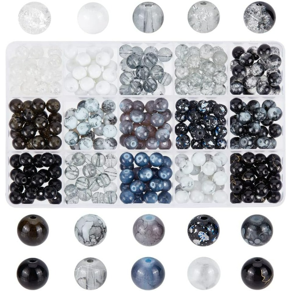 300 pièces 8mm perles de verre - Bracelet Beaded Men avis et prix