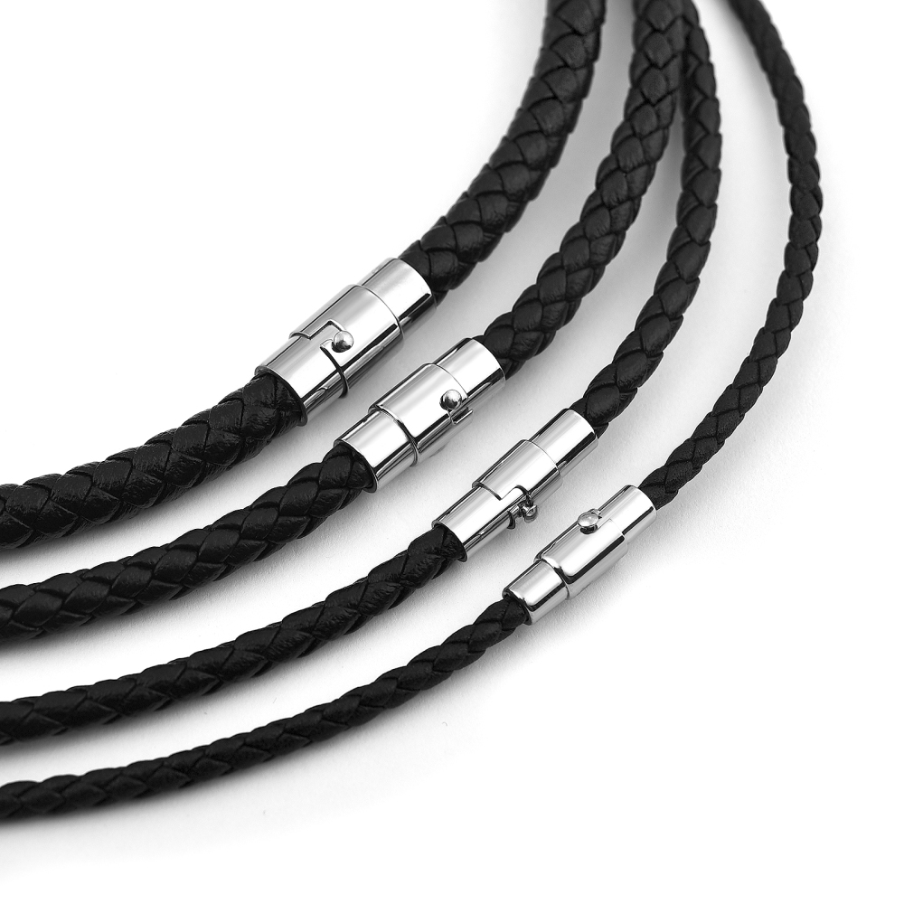 Collier en cuir 45/50/60cm ave - Men Accessories Chain avis et prix